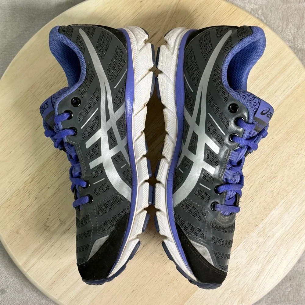 Asics Gel-Zaraca‎ Womens Running Shoes Grey Black Purple Low Top Sneakers